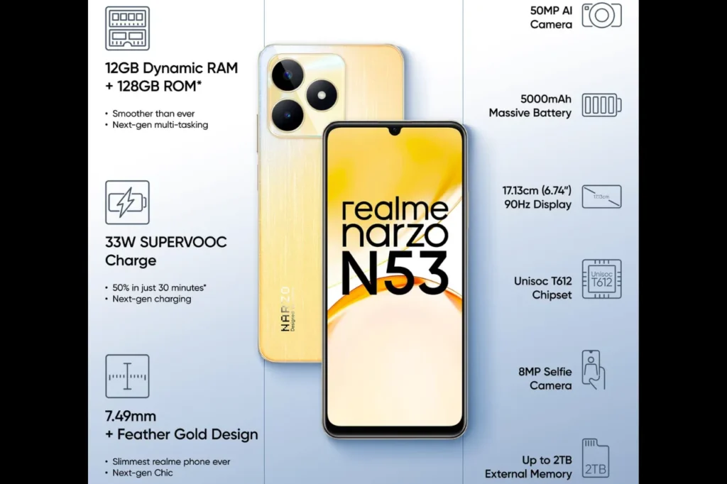 Realme Narzo N53 Features